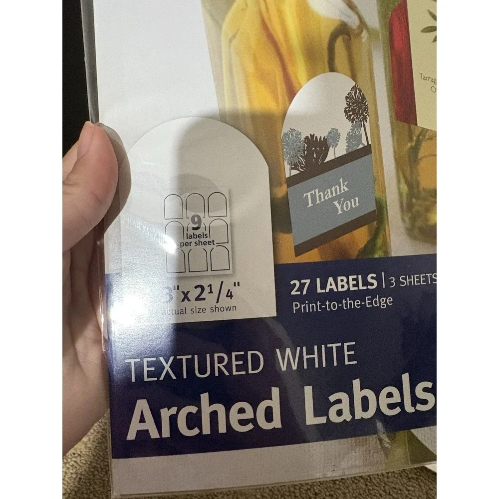 Lot Avery Arched Labels 22925 Textured White -‎ Pack of 108 Labels 3